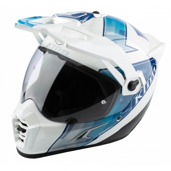 Klim™ Casco de carbono Krios Pro Adventure Helmet ECE/DOT - Spetrum White - Blue