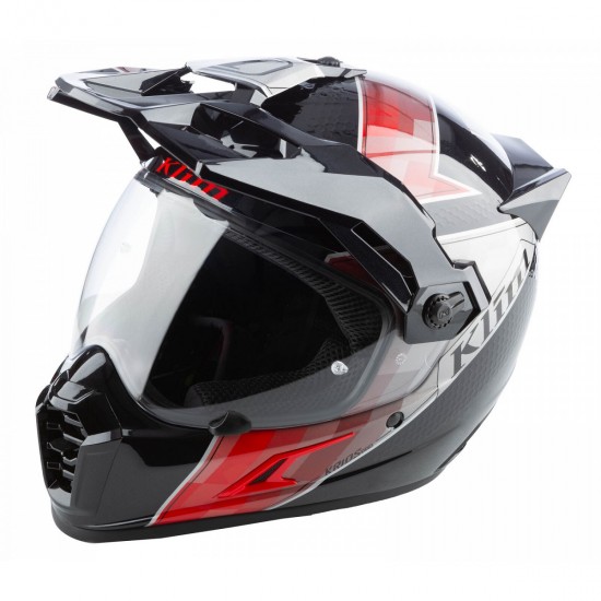 Klim™ Casco de carbono Krios Pro Adventure Helmet ECE/DOT - Spectrum Black - Fiery Red