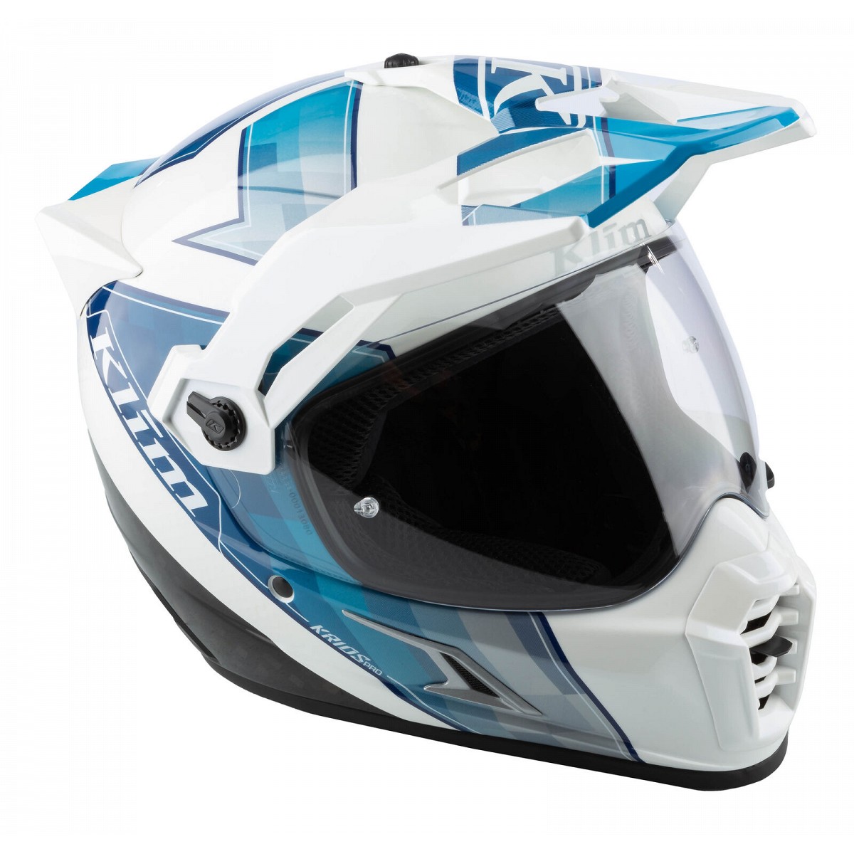 Klim Casco de carbono Krios Pro Adventure Helmet ECE/DOT - Spetrum White - Blue