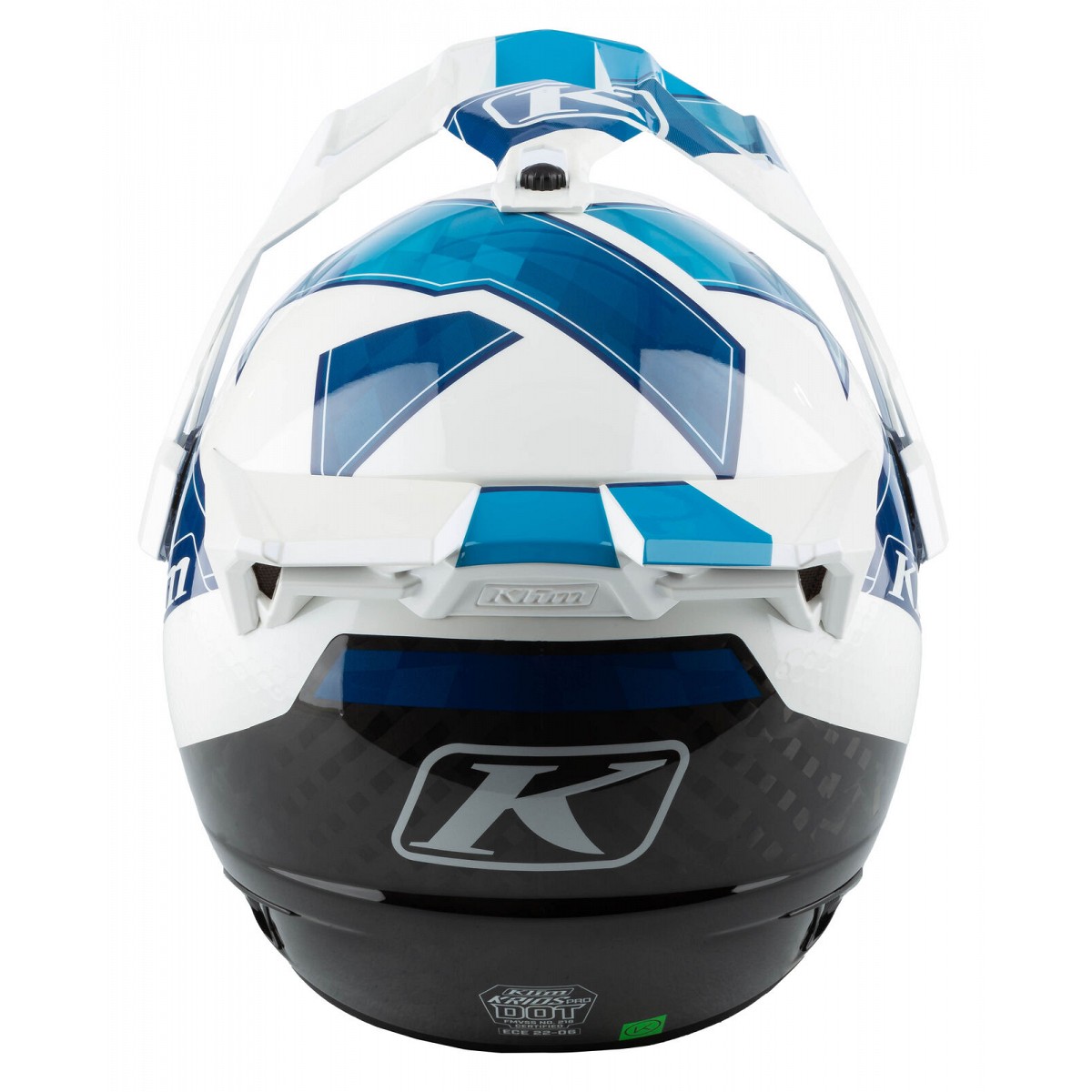 Klim Casco de carbono Krios Pro Adventure Helmet ECE/DOT - Spetrum White - Blue