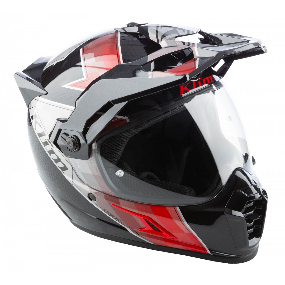 Klim Casco de carbono Krios Pro Adventure Helmet ECE/DOT - Spectrum Black - Fiery Red