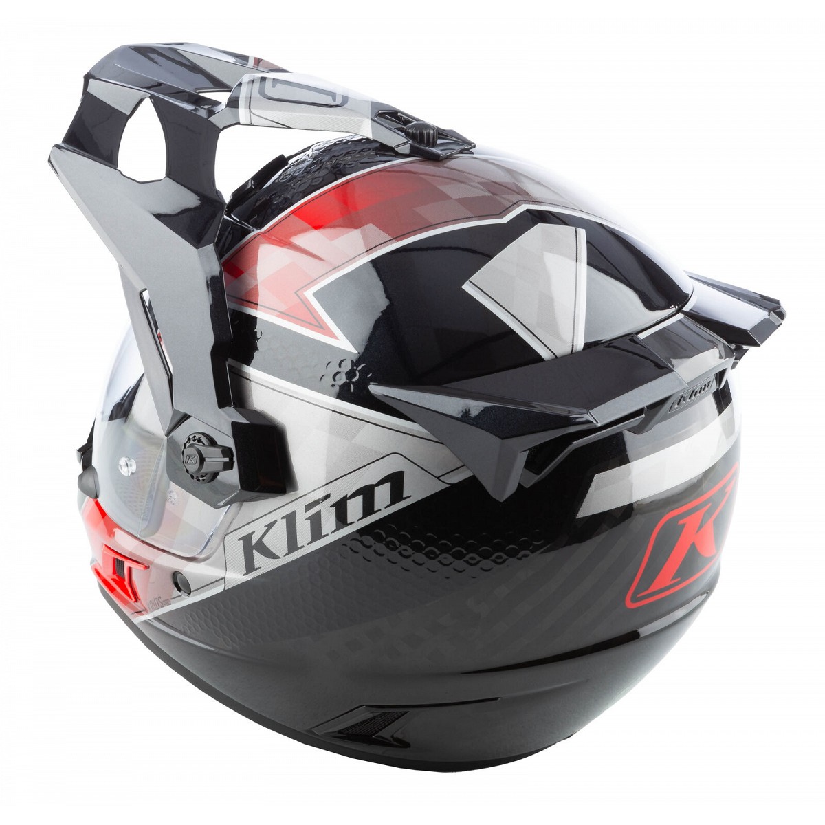 Klim Casco de carbono Krios Pro Adventure Helmet ECE/DOT - Spectrum Black - Fiery Red