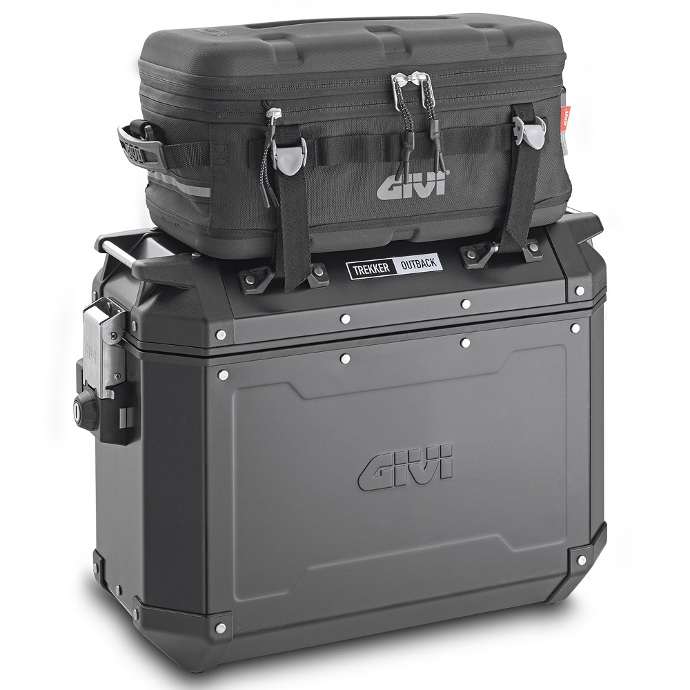 Givi Juego de maletas de aluminio Trekker Outback 37L Side Cases Black Line