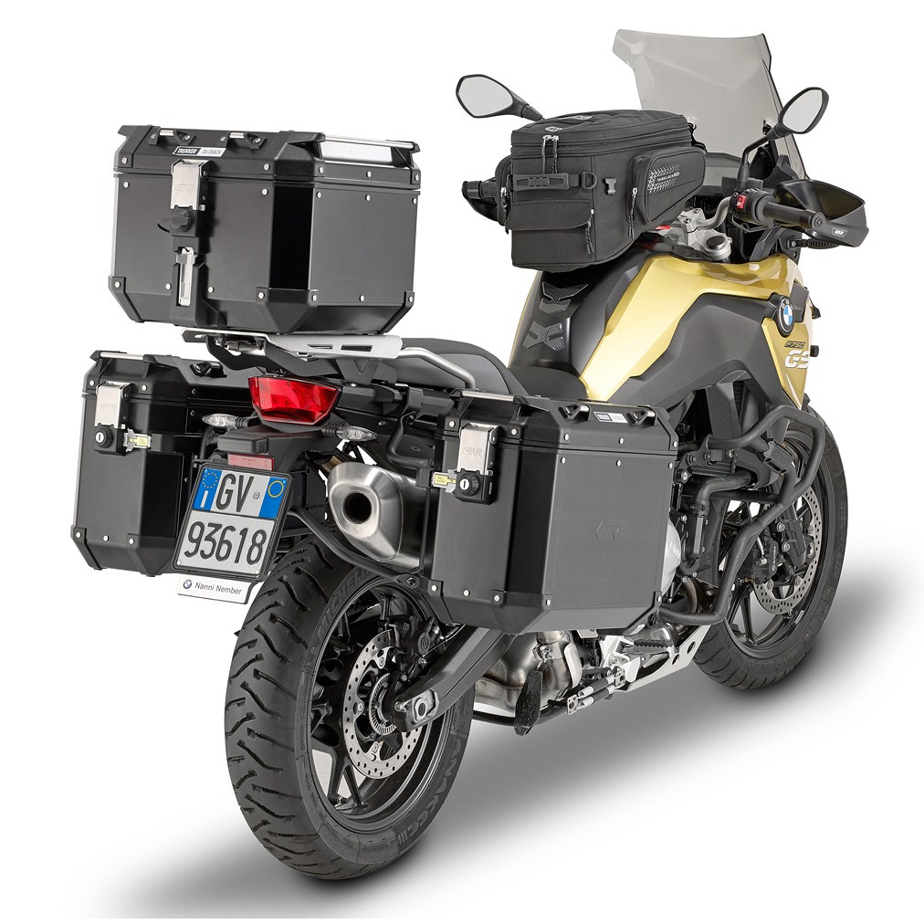 Givi Juego de maletas de aluminio Trekker Outback 37L Side Cases Black Line