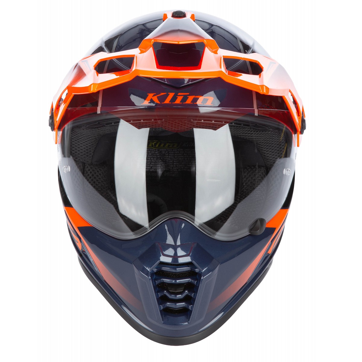 Klim Casco de carbono Krios Pro Adventure Helmet ECE/DOT -  ORANGE - PETROL