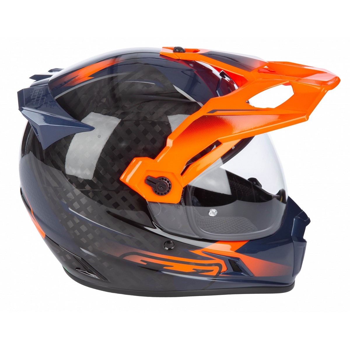 Klim Casco de carbono Krios Pro Adventure Helmet ECE/DOT -  ORANGE - PETROL